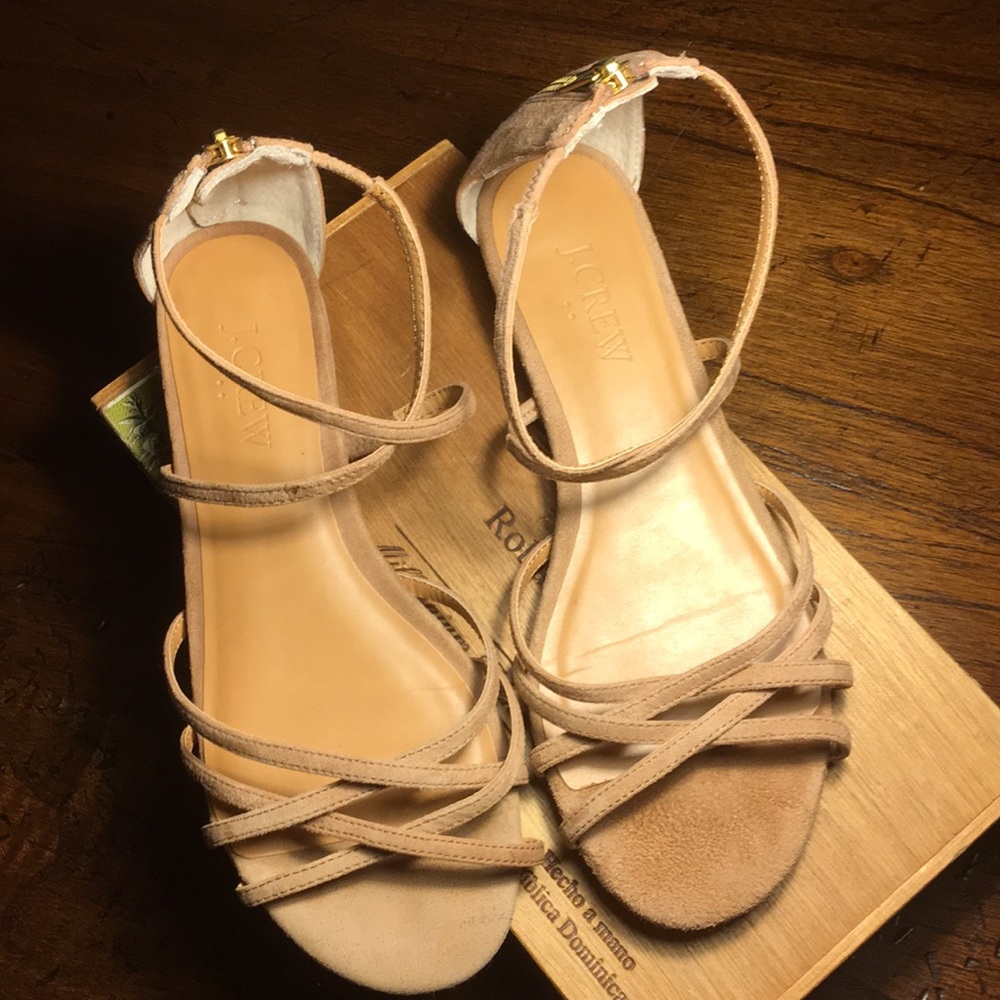 J CREW - Strappy Sandals in Suede - Size 6